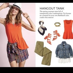 ⭐Orange Cabi Peplum Tank Top Extra Small #5402⭐